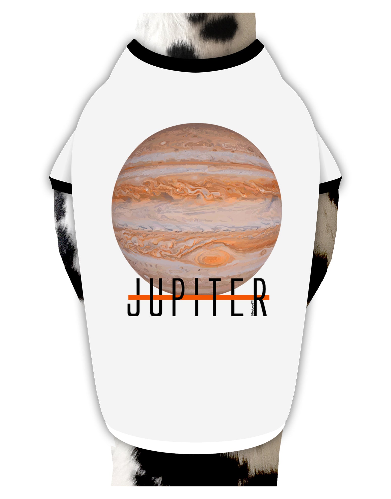 Planet Jupiter Earth Text Dog Shirt by TooLoud-Dog Shirt-TooLoud-White-with-Black-Small-Davson Sales