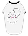 Cute Easter Bunny Hatching Stylish Cotton Dog Shirt by TooLoud-Dog Shirt-TooLoud-White-with-Black-Small-Davson Sales