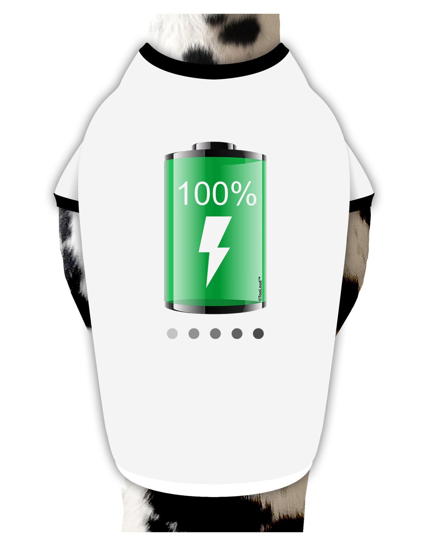 Full Energy 100 Percent Dog Shirt-Dog Shirt-TooLoud-White-with-Black-Small-Davson Sales