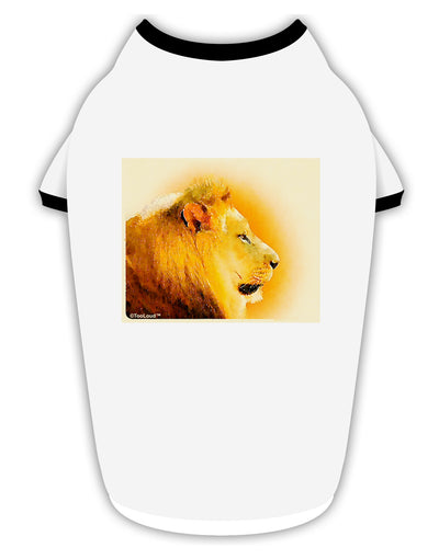 Lion Watercolor 3 Stylish Cotton Dog Shirt-Dog Shirt-TooLoud-White-with-Black-Small-Davson Sales