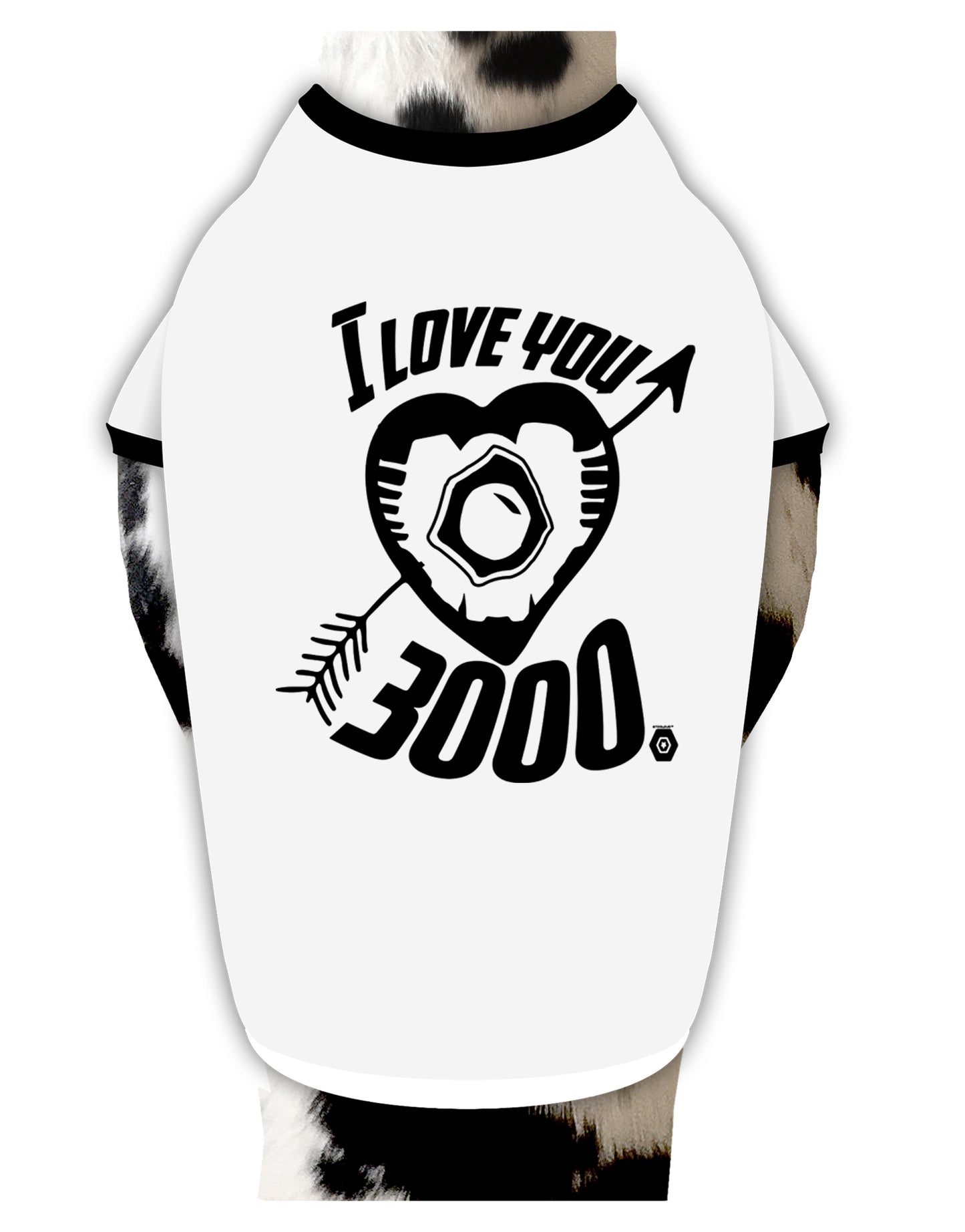 TooLoud I Love You 3000 Dog Shirt-Dog Shirt-TooLoud-White-with-Black-Small-Davson Sales