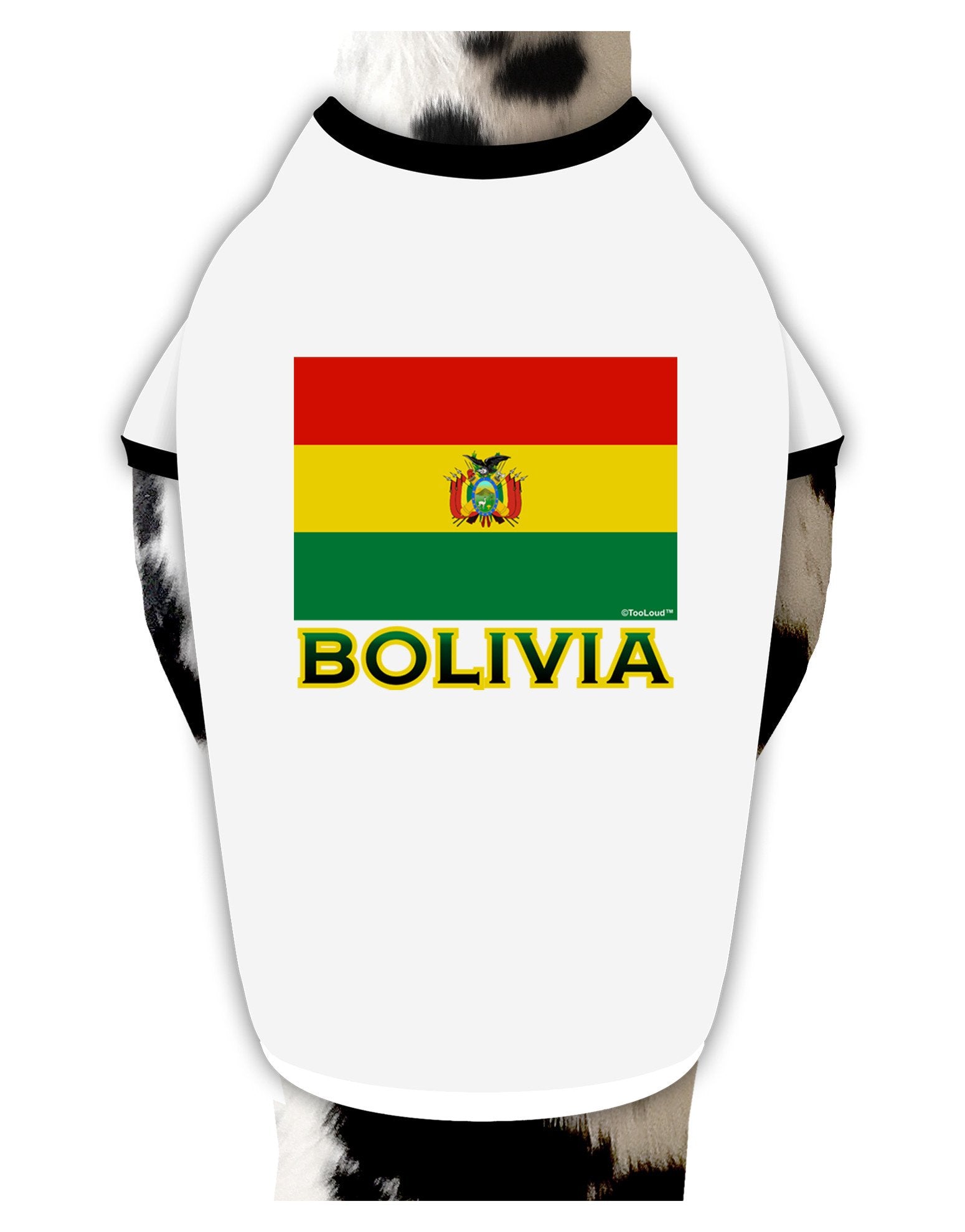 Bolivia Flag Dog Shirt-Dog Shirt-TooLoud-White-with-Black-XL-Davson Sales