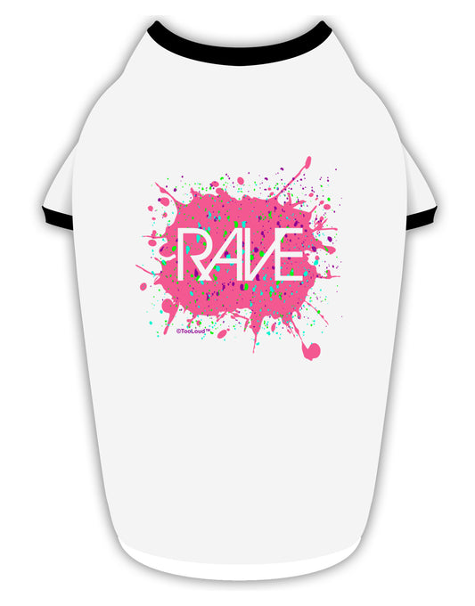 Rave Splatter Pink Stylish Cotton Dog Shirt-Dog Shirt-TooLoud-White-with-Black-Small-Davson Sales