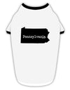 Pennsylvania - United States Shape Stylish Cotton Dog Shirt by TooLoud-Dog Shirt-TooLoud-White-with-Black-Small-Davson Sales