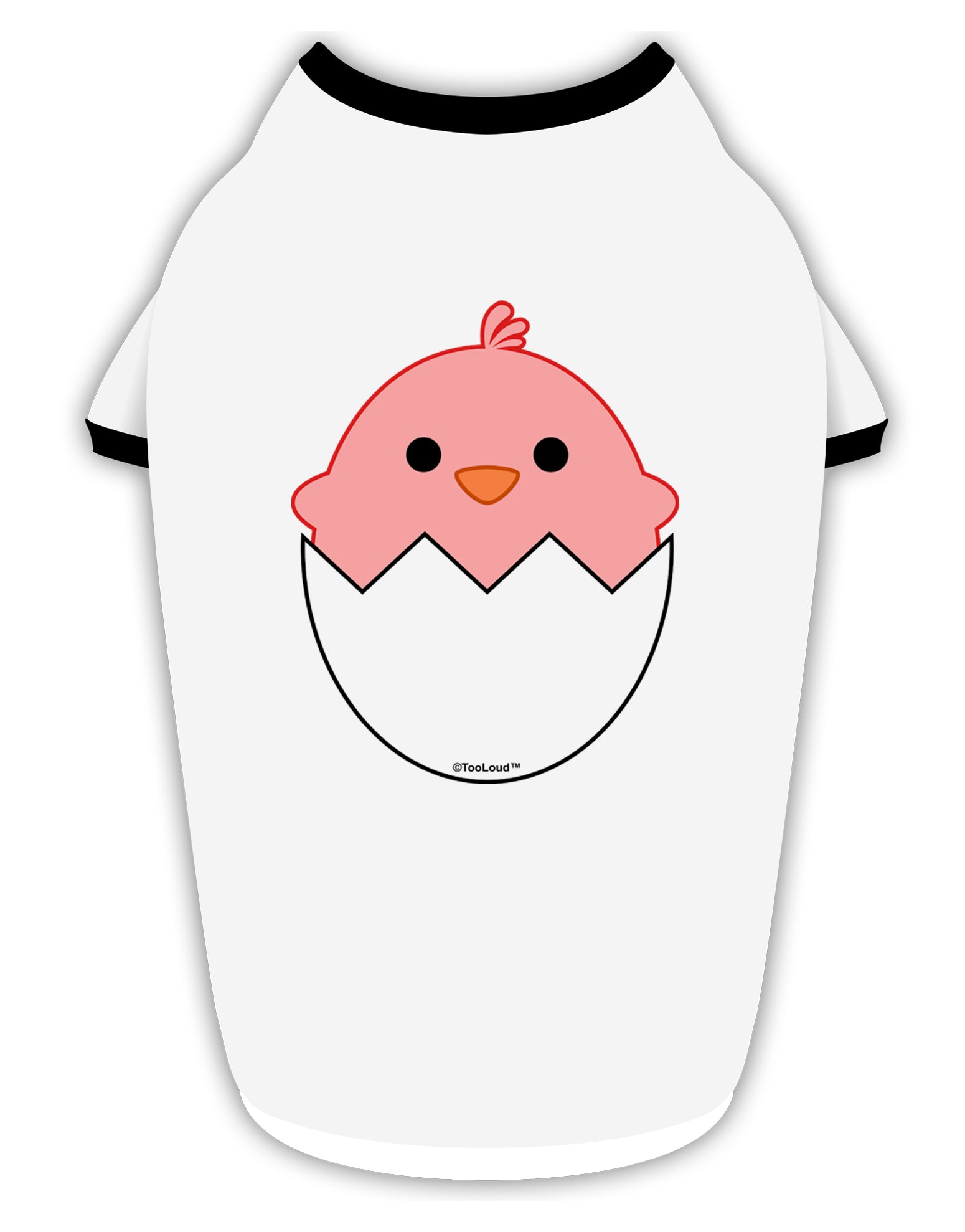 Cute Hatching Chick - Pink Stylish Cotton Dog Shirt by TooLoud-Dog Shirt-TooLoud-White-with-Black-Small-Davson Sales