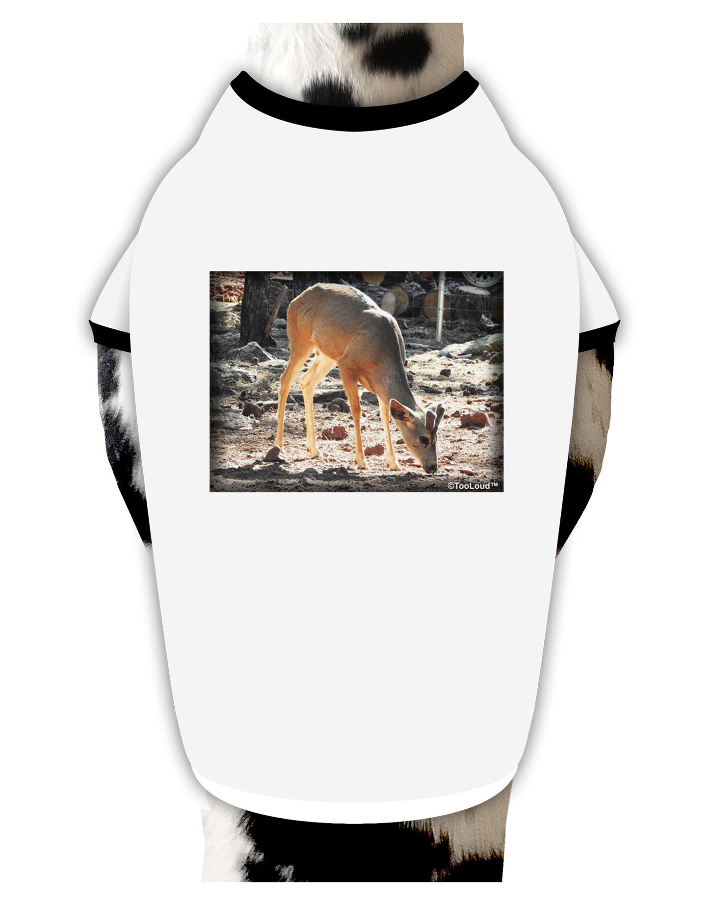 Little Buck Dog Shirt-Dog Shirt-TooLoud-White-with-Black-Small-Davson Sales