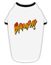 Onomatopoeia BAMM Stylish Cotton Dog Shirt-Dog Shirt-TooLoud-White-with-Black-Small-Davson Sales