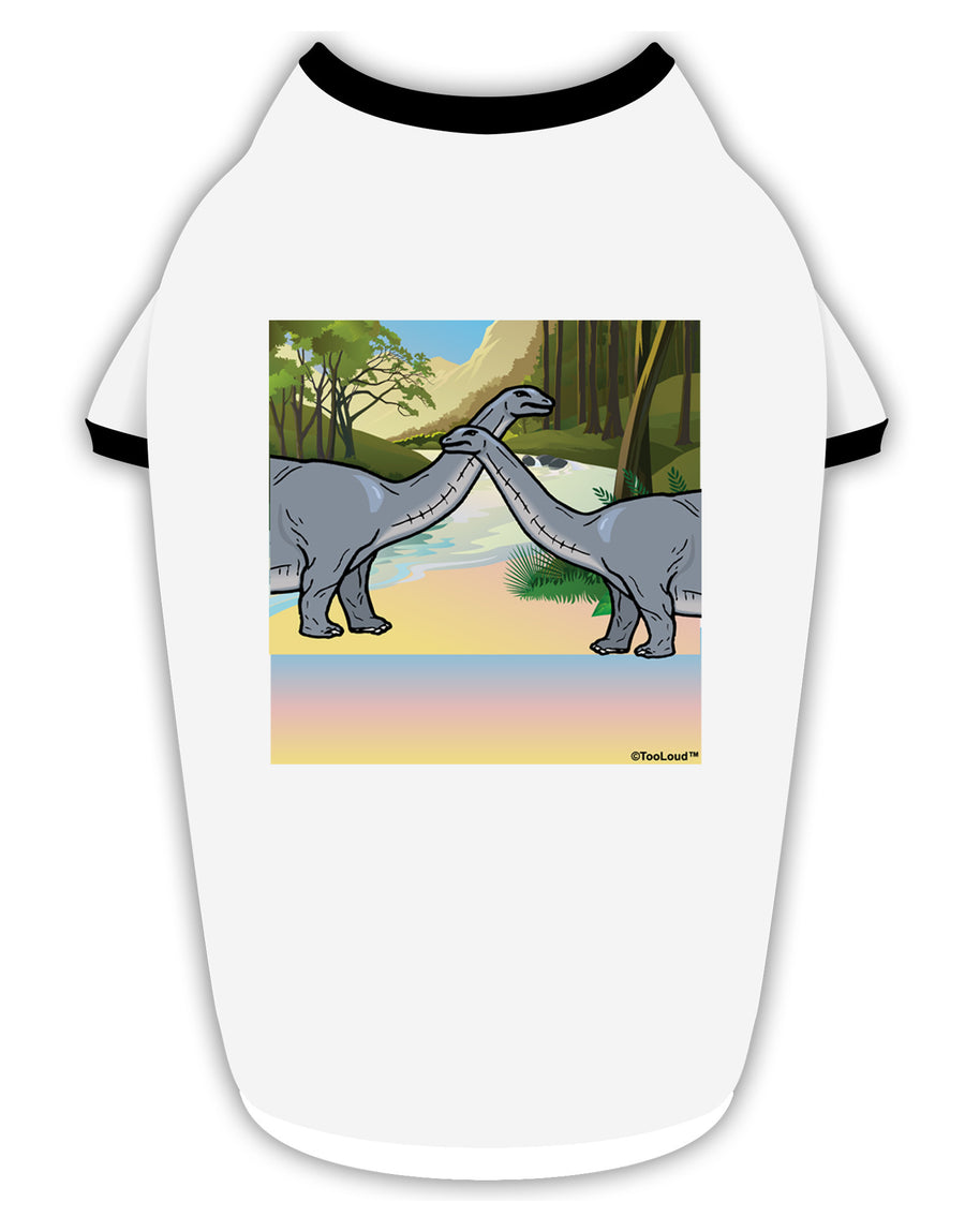 Diplodocus Longus - Without Name Stylish Cotton Dog Shirt-Dog Shirt-TooLoud-White-with-Black-Small-Davson Sales