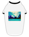 Chicago Skyline Watercolor Stylish Cotton Dog Shirt-Dog Shirt-TooLoud-White-with-Black-Small-Davson Sales