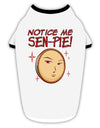 Notice Me Sen-pie Stylish Cotton Dog Shirt-Dog Shirt-TooLoud-White-with-Black-Small-Davson Sales