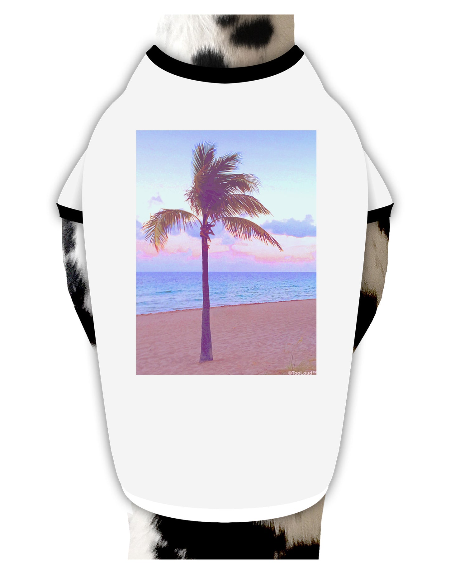 Palm Tree Beach Filter Dog Shirt-Dog Shirt-TooLoud-White-with-Black-Small-Davson Sales