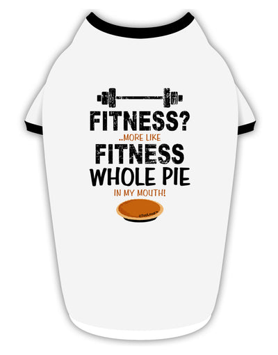 Fitness Whole Pie Stylish Cotton Dog Shirt-Dog Shirt-TooLoud-White-with-Black-Small-Davson Sales