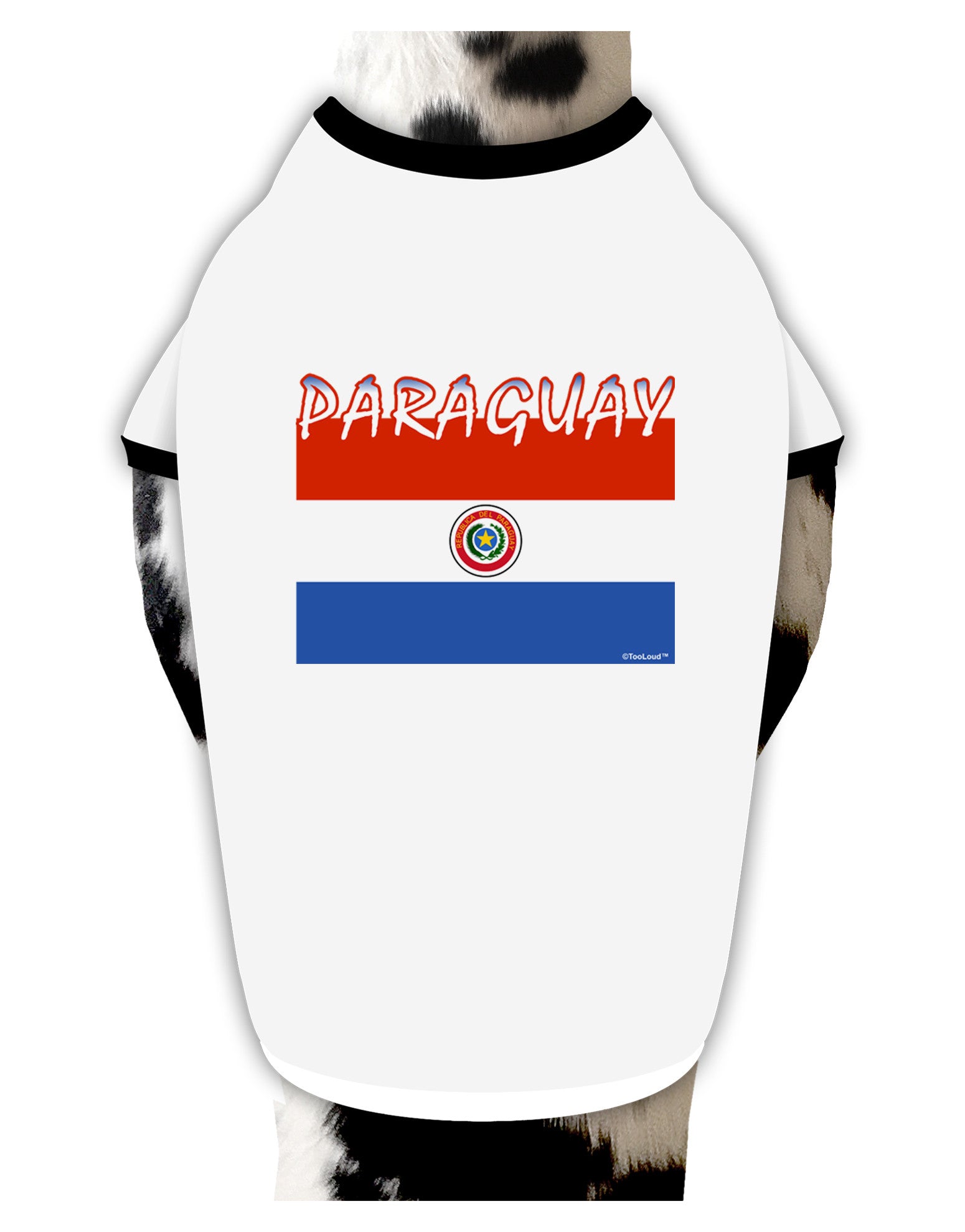 Paraguay Flag Dog Shirt-Dog Shirt-TooLoud-White-with-Black-Small-Davson Sales