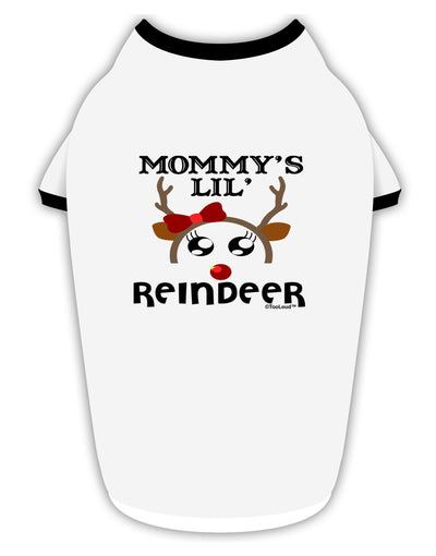 Mommy's Lil Reindeer Girl Stylish Cotton Dog Shirt-Dog Shirt-TooLoud-White-with-Black-Small-Davson Sales