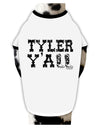 TooLoud Tyler Y'all - Southwestern Style Stylish Cotton Dog Shirt-Dog Shirt-TooLoud-White-with-Black-Small-Davson Sales