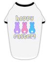 Three Easter Bunnies - Hoppy Easter Stylish Cotton Dog Shirt by TooLoud-Dog Shirt-TooLoud-White-with-Black-Small-Davson Sales