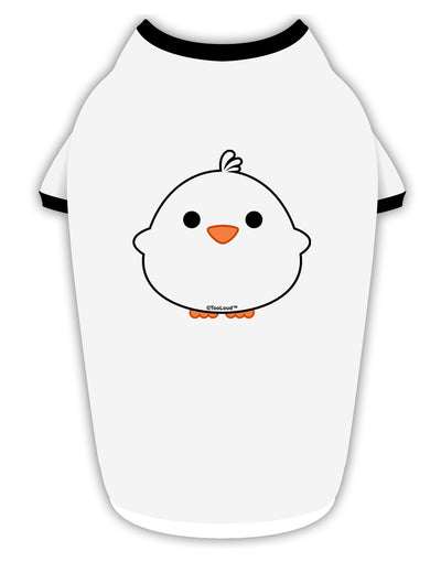 Cute Little Chick - White Stylish Cotton Dog Shirt by TooLoud-Dog Shirt-TooLoud-White-with-Black-Small-Davson Sales