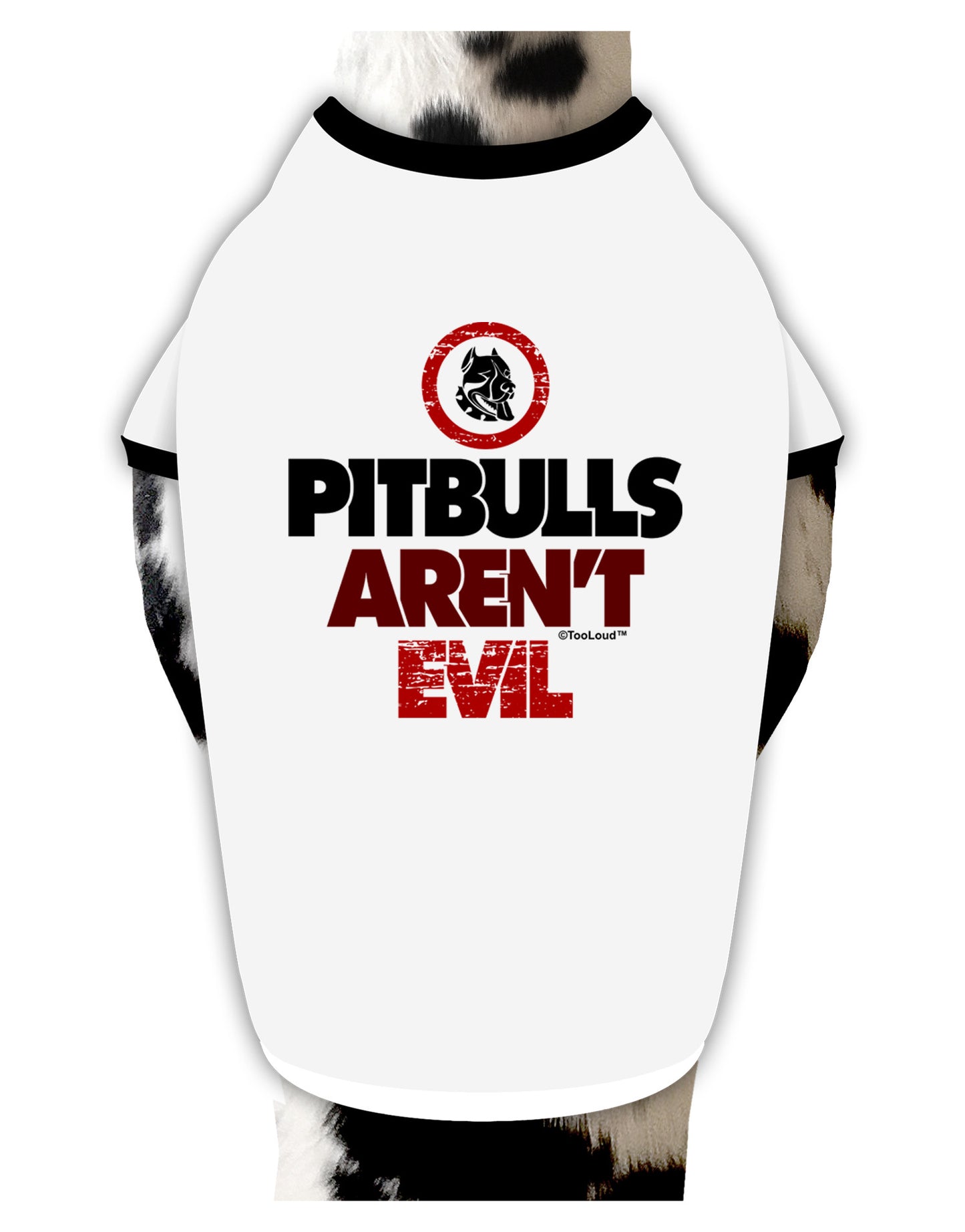 Distressed Pitbulls Aren't Evil Dog Shirt-Dog Shirt-TooLoud-White-with-Black-Small-Davson Sales