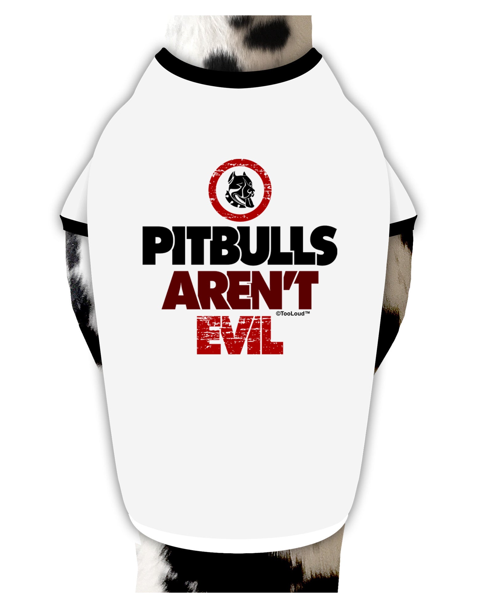 Distressed Pitbulls Aren't Evil Dog Shirt-Dog Shirt-TooLoud-White-with-Black-Small-Davson Sales