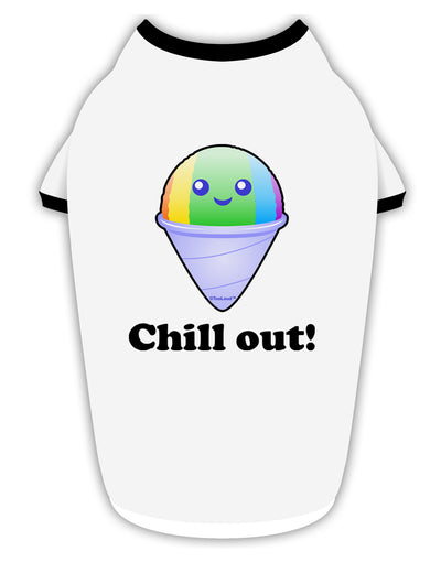 Cute Shaved Ice Chill Out Stylish Cotton Dog Shirt-Dog Shirt-TooLoud-White-with-Black-Small-Davson Sales