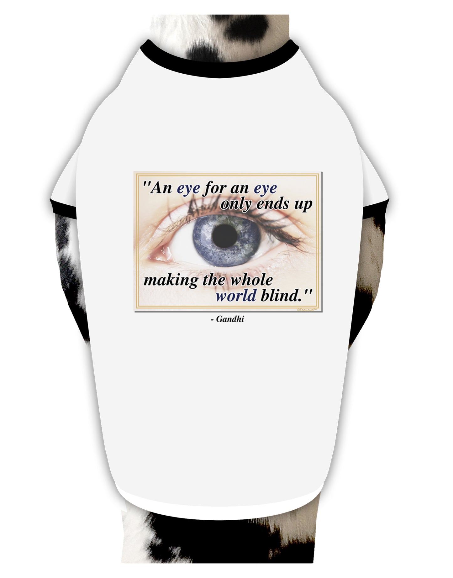 Eye For An Eye Gandhi Dog Shirt by TooLoud-Dog Shirt-TooLoud-White-with-Black-Small-Davson Sales
