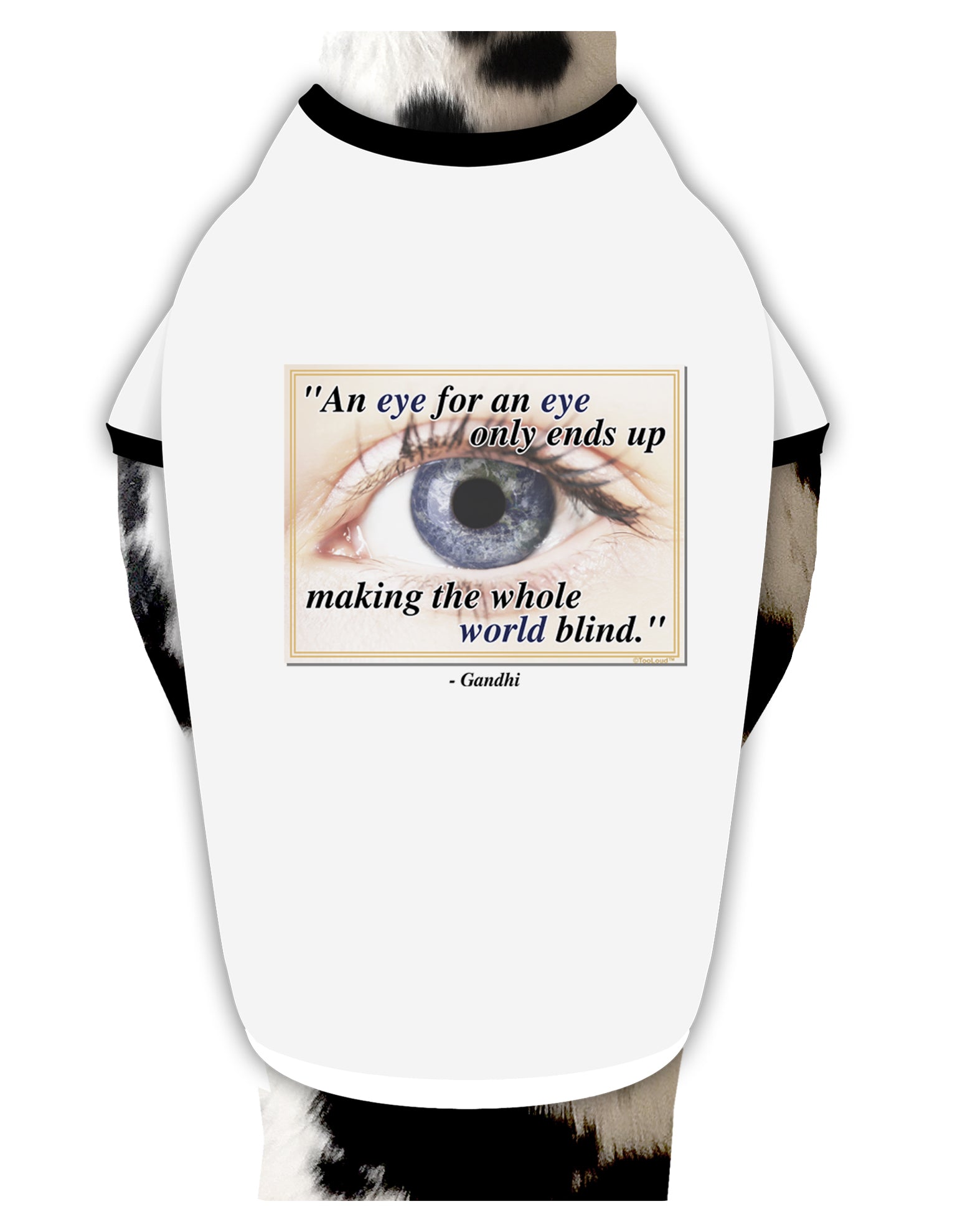 Eye For An Eye Gandhi Dog Shirt by TooLoud-Dog Shirt-TooLoud-White-with-Black-Small-Davson Sales
