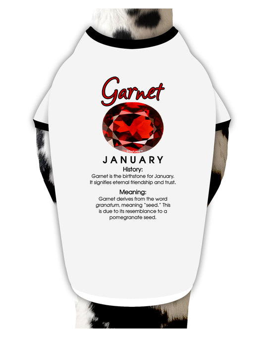 Birthstone Garnet Dog Shirt by TooLoud-Dog Shirt-TooLoud-White-with-Black-Small-Davson Sales