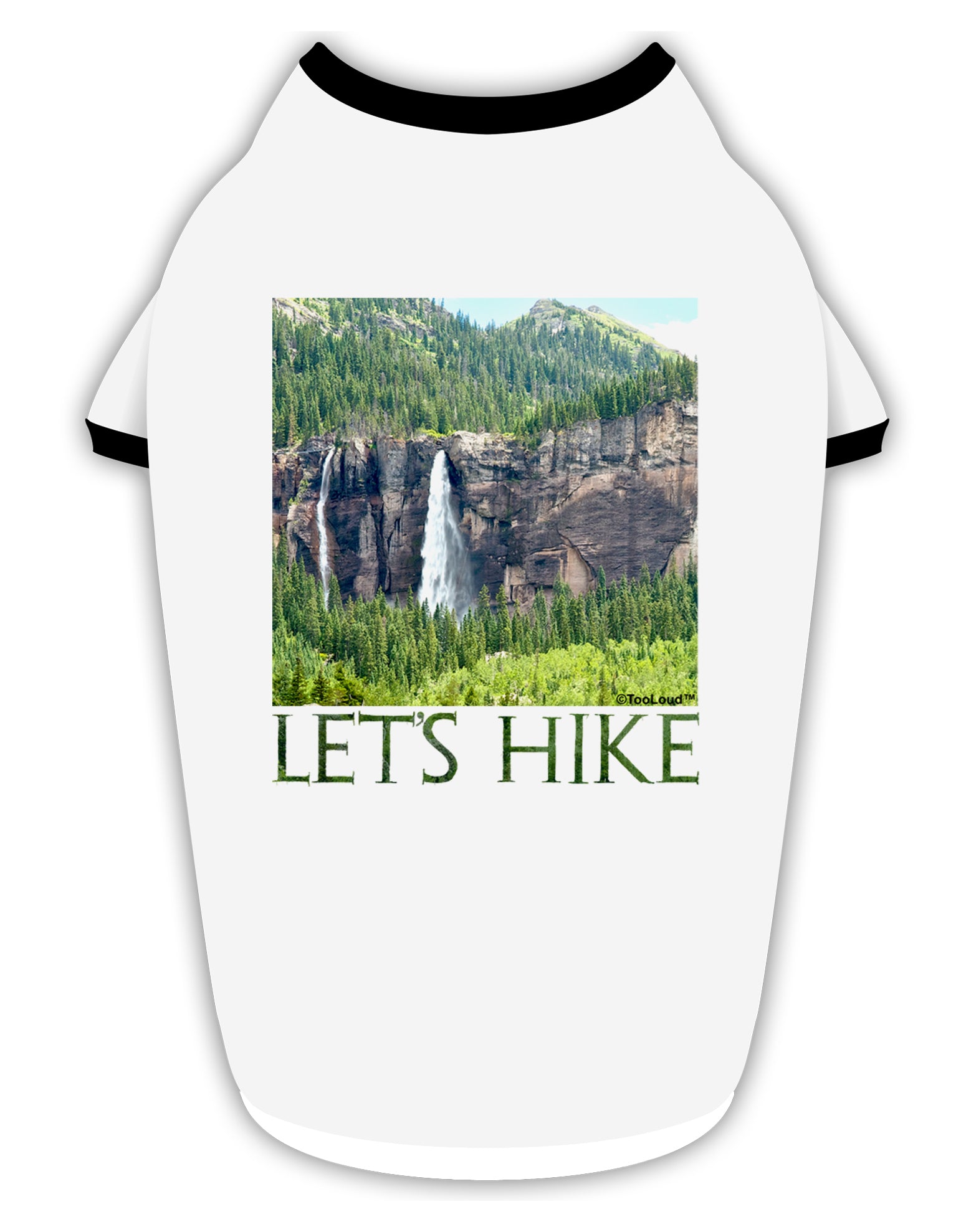 Beautiful Cliffs - Lets Hike Stylish Cotton Dog Shirt by TooLoud-Dog Shirt-TooLoud-White-with-Black-Small-Davson Sales