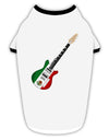 Mexican Flag Guitar Design Stylish Cotton Dog Shirt by TooLoud-Dog Shirt-TooLoud-White-with-Black-Small-Davson Sales