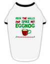 Spike My Eggnog Stylish Cotton Dog Shirt-Dog Shirt-TooLoud-White-with-Black-Small-Davson Sales