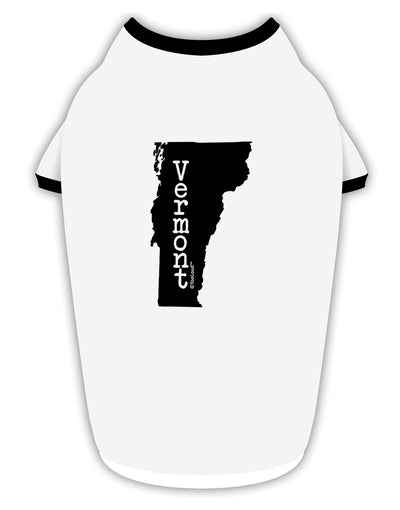 Vermont - United States Shape Stylish Cotton Dog Shirt by TooLoud-Dog Shirt-TooLoud-White-with-Black-Small-Davson Sales