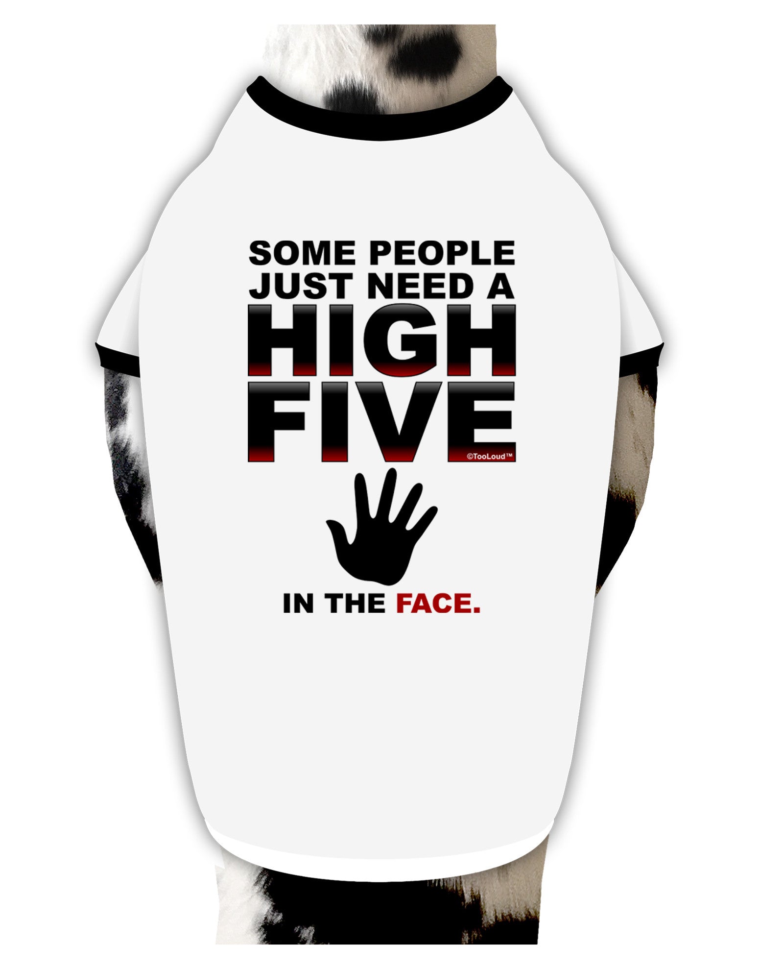 High Five In The Face Dog Shirt-Dog Shirt-TooLoud-White-with-Black-Small-Davson Sales
