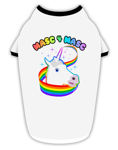 Masc 4 Masc Pranciful Unicorn Stylish Cotton Dog Shirt-Dog Shirt-TooLoud-White-with-Black-Small-Davson Sales