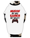 Nurse By Day Gamer By Night Dog Shirt-Dog Shirt-TooLoud-White-with-Black-Small-Davson Sales