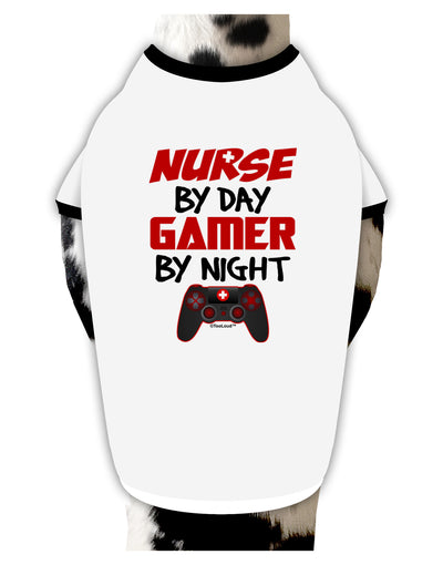 Nurse By Day Gamer By Night Dog Shirt-Dog Shirt-TooLoud-White-with-Black-Small-Davson Sales