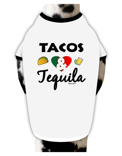 Tacos & Tequila Dog Shirt-Dog Shirt-TooLoud-White-with-Black-Small-Davson Sales