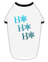 Ho Ho Ho Snowflakes Stylish Cotton Dog Shirt-Dog Shirt-TooLoud-White-with-Black-Small-Davson Sales