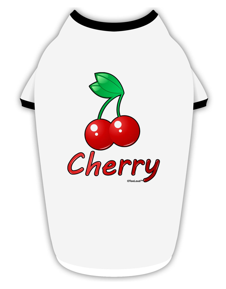 Cherry Text Stylish Cotton Dog Shirt-Dog Shirt-TooLoud-White-with-Black-XL-Davson Sales