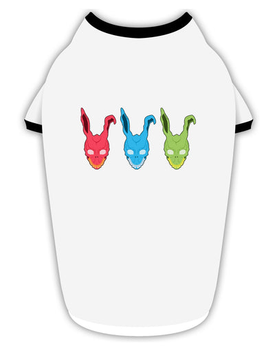 Scary Bunny Tri-color Stylish Cotton Dog Shirt-Dog Shirt-TooLoud-White-with-Black-Small-Davson Sales