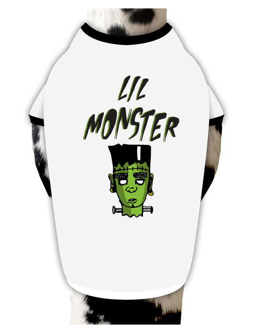 TooLoud Lil Monster Frankenstenstein Dog Shirt-Dog Shirt-TooLoud-White-with-Black-Small-Davson Sales