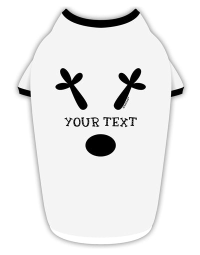 Personalized Matching Reindeer Family Design - Your Text Stylish Cotton Dog Shirt-Dog Shirt-TooLoud-White-with-Black-Small-Davson Sales