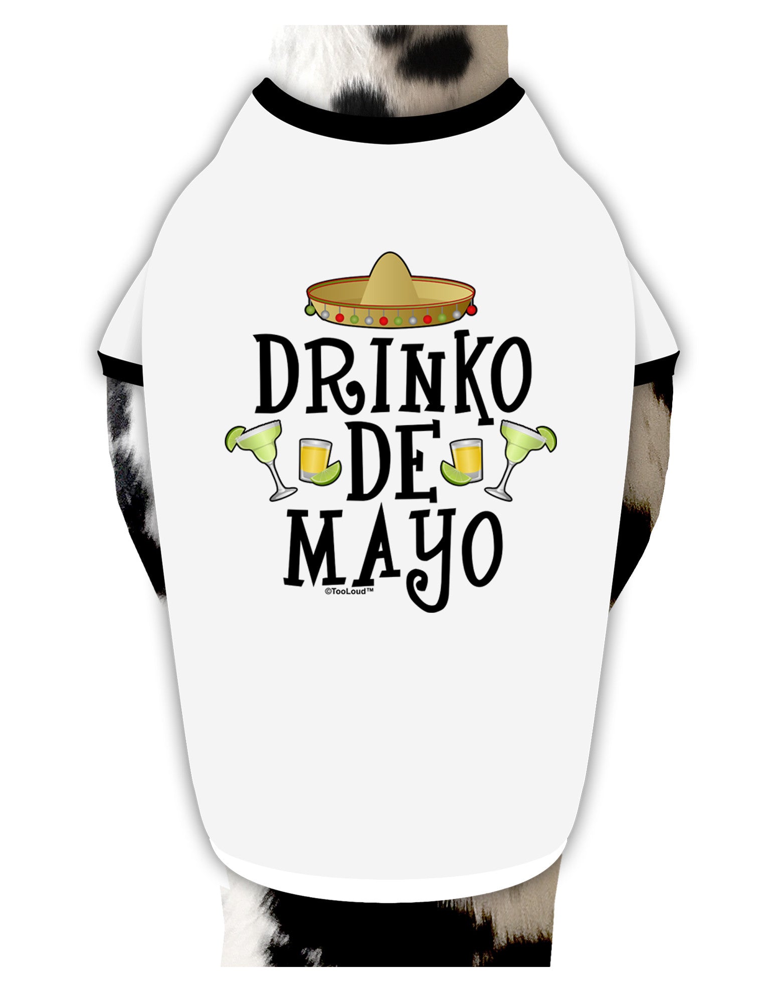 Drinko De Mayo Dog Shirt-Dog Shirt-TooLoud-White-with-Black-Small-Davson Sales