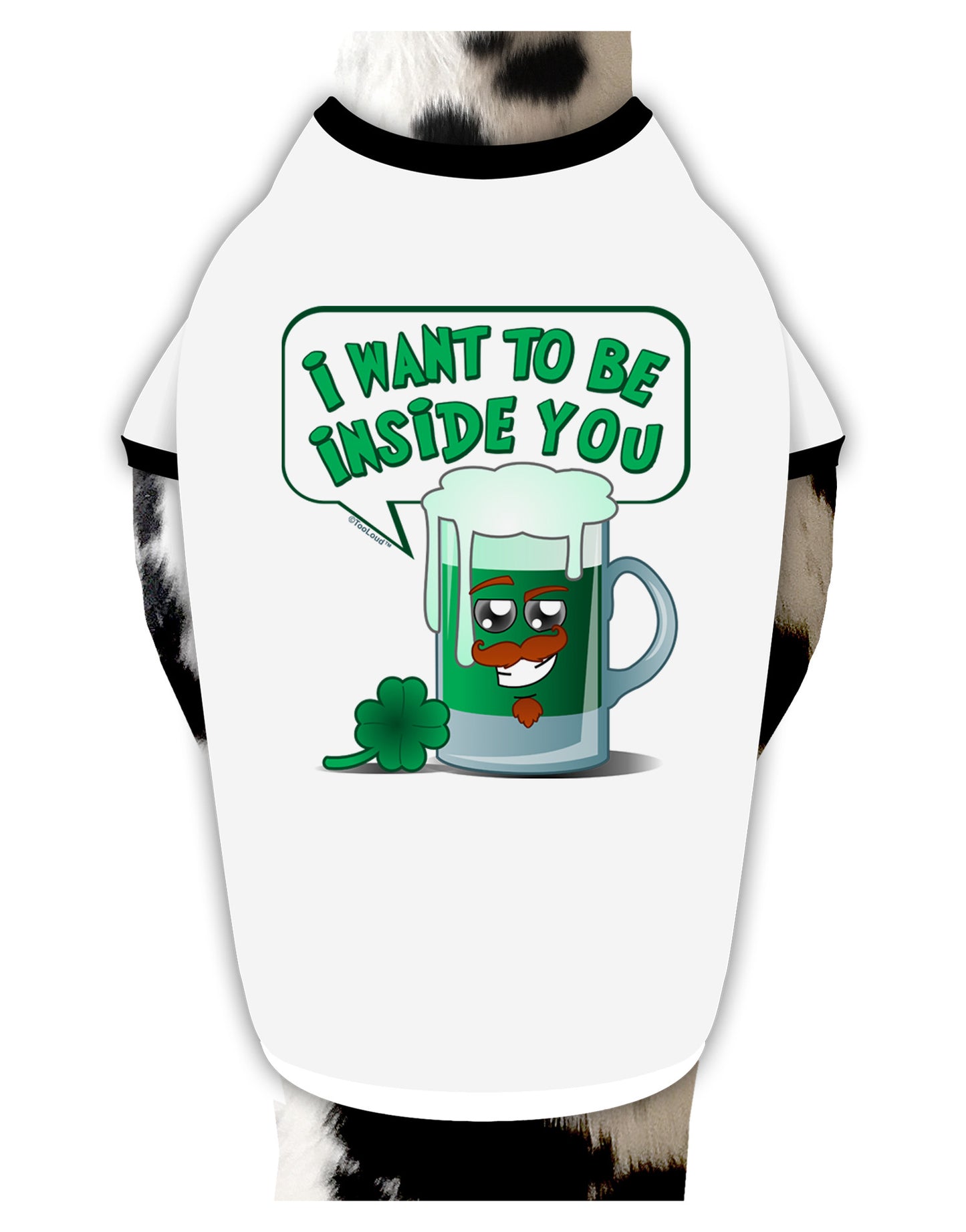 Green Beer - Inside You Dog Shirt-Dog Shirt-TooLoud-White-with-Black-Small-Davson Sales