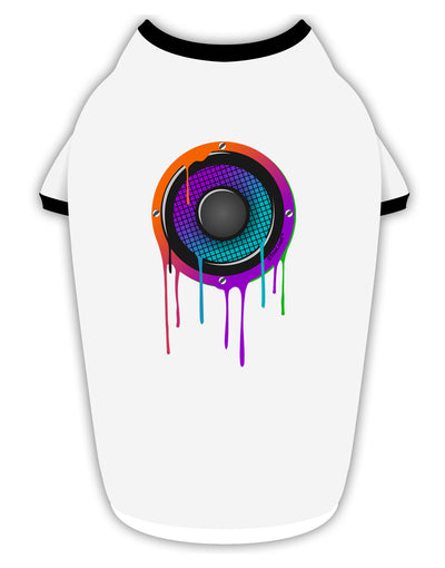 Paint Drips Speaker Stylish Cotton Dog Shirt-Dog Shirt-TooLoud-White-with-Black-Small-Davson Sales