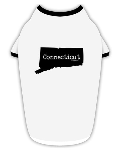 Connecticut - United States Shape Stylish Cotton Dog Shirt by TooLoud-Dog Shirt-TooLoud-White-with-Black-Small-Davson Sales