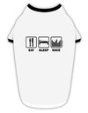 Eat Sleep Rave Stylish Cotton Dog Shirt by TooLoud-Dog Shirt-TooLoud-White-with-Black-Small-Davson Sales