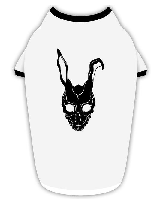 Scary Bunny Face Black Stylish Cotton Dog Shirt-Dog Shirt-TooLoud-White-with-Black-Small-Davson Sales