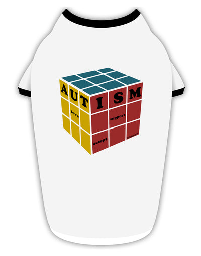 Autism Awareness - Cube Color Stylish Cotton Dog Shirt-Dog Shirt-TooLoud-White-with-Black-Small-Davson Sales