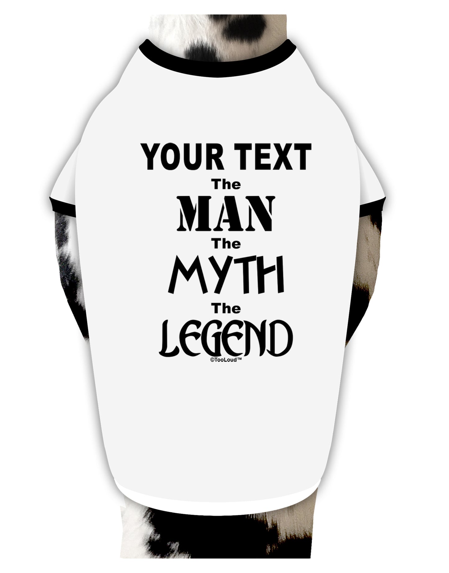 Personalized The Man The Myth The Legend Dog Shirt by TooLoud-Dog Shirt-TooLoud-White-with-Black-Small-Davson Sales