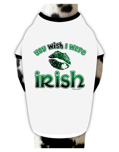 TooLoud You Wish I Were Irish Dog Shirt-Dog Shirt-TooLoud-White-with-Black-Small-Davson Sales